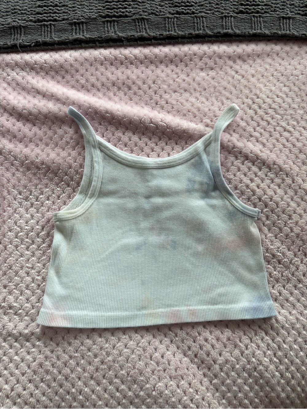 Brandy Melville Pastel Tie-Dye Ribbed Crop Tank